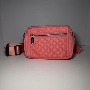 Belt Bag Coral Pink Crossbody Waist Fanny Pack Womens Adjustable On The Go Bag